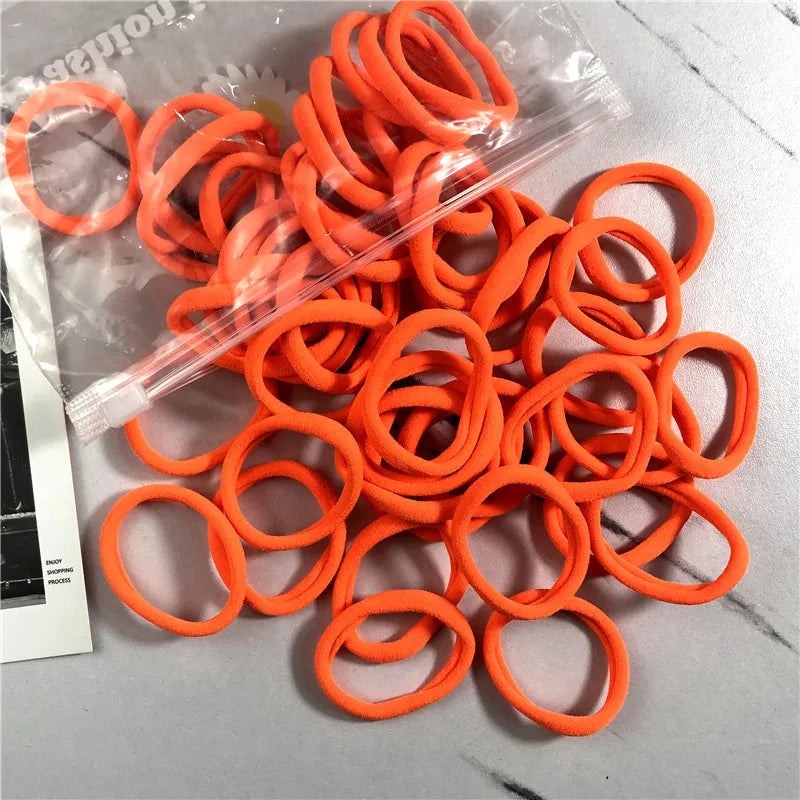 20/50PCS Hair Ties Set – Simple Elastic Rubber Bands for Women Girls Ponytails (4cm)
