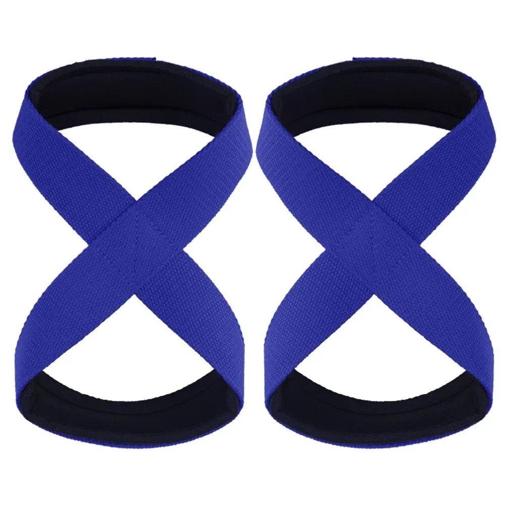 Figure 8 Lifting Straps – Padded Deadlift Wrist Wraps for Gym & Powerlifting