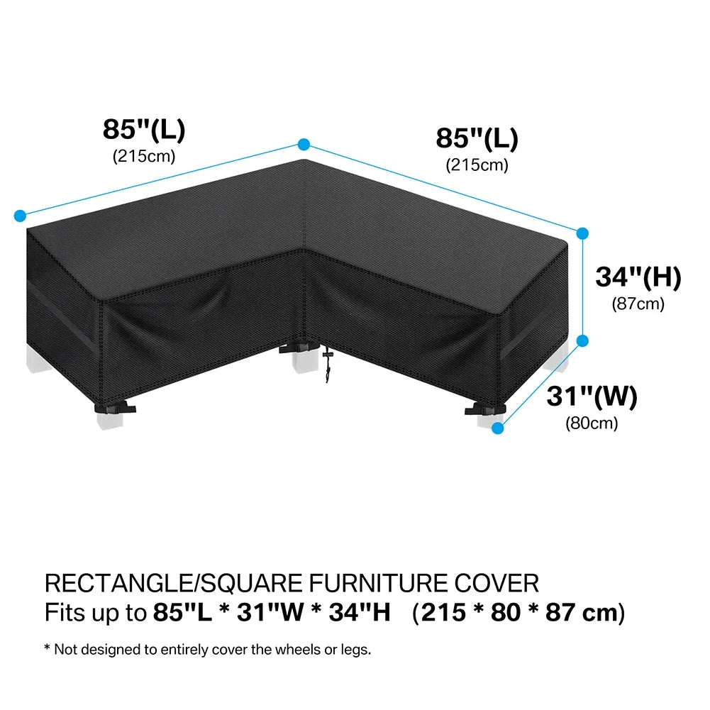 🌦️ Waterproof Garden Furniture Cover – Heavy Duty Windproof 600D Oxford