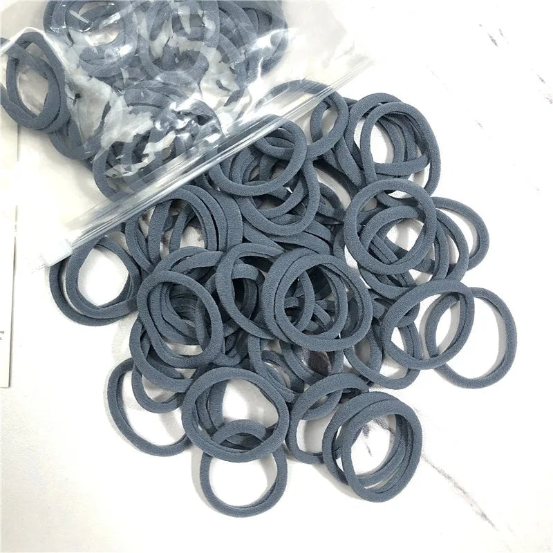20/50PCS Hair Ties Set – Simple Elastic Rubber Bands for Women Girls Ponytails (4cm)