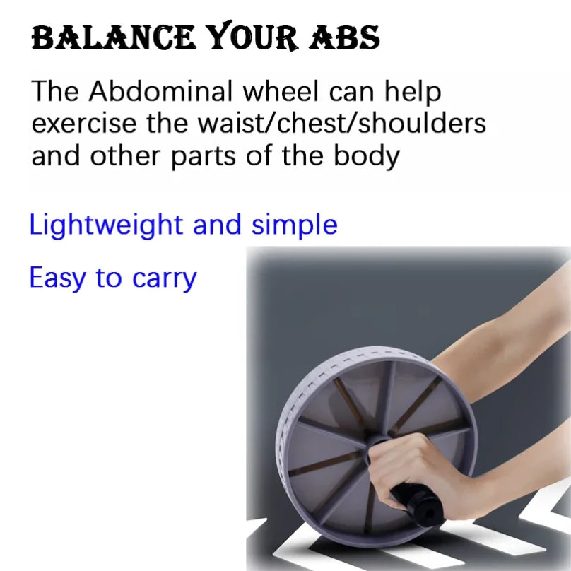 Ab Roller Wheel Heavy-Duty Non-Slip Silent Core Trainer for Home Fitness