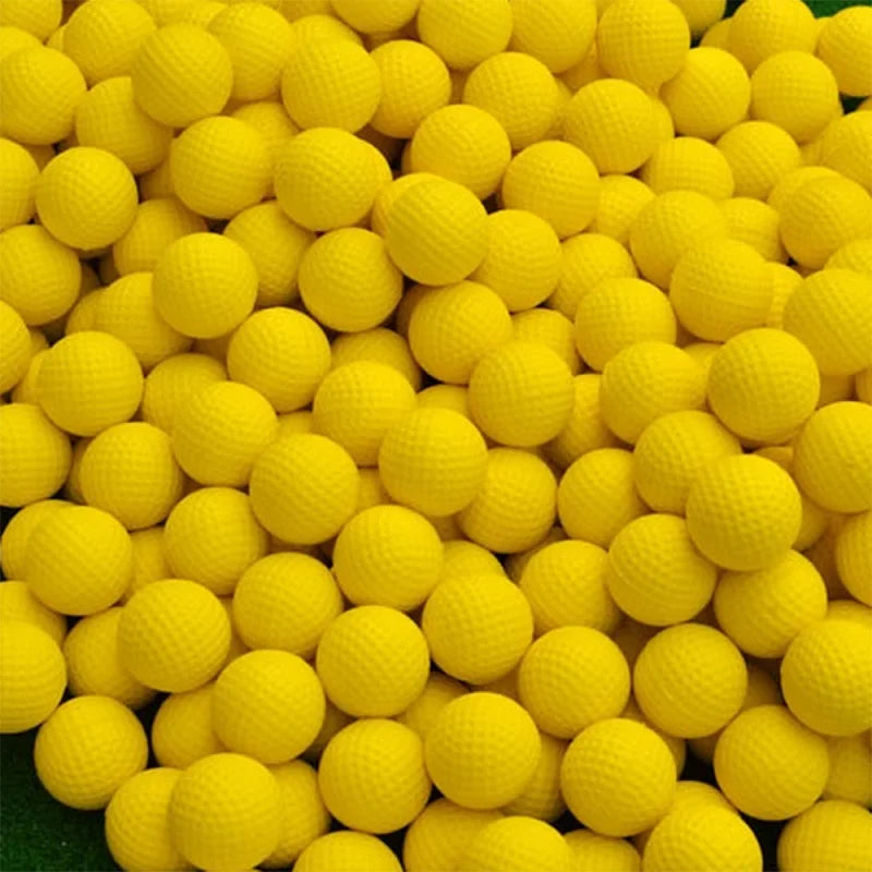 20pcs PU Foam Golf Balls – Yellow Elastic Indoor/Outdoor Practice Balls