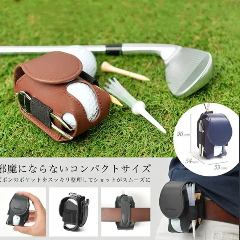 Mini Golf Ball Pouch – Waist Clip Bag Keychain Holder