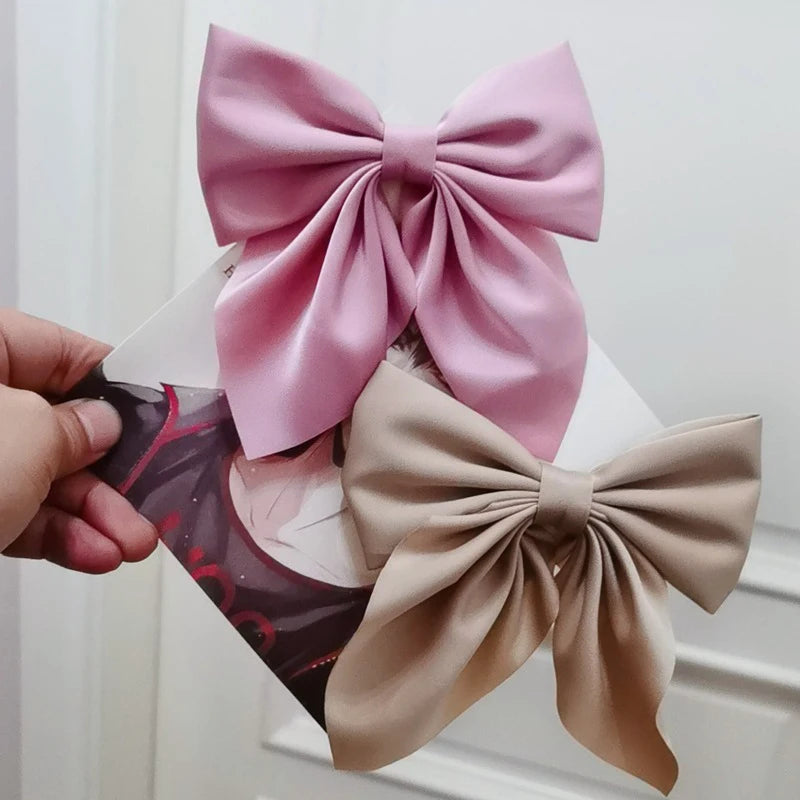 Satin Bow Hair Clips – Cute Butterfly Style Hairpins for Girls & Women, Elegant Hair Accessories