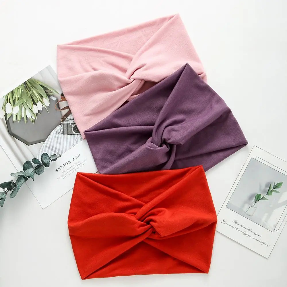 Colorful Wide Workout Headbands – Extra Large Boho Turban Wraps
