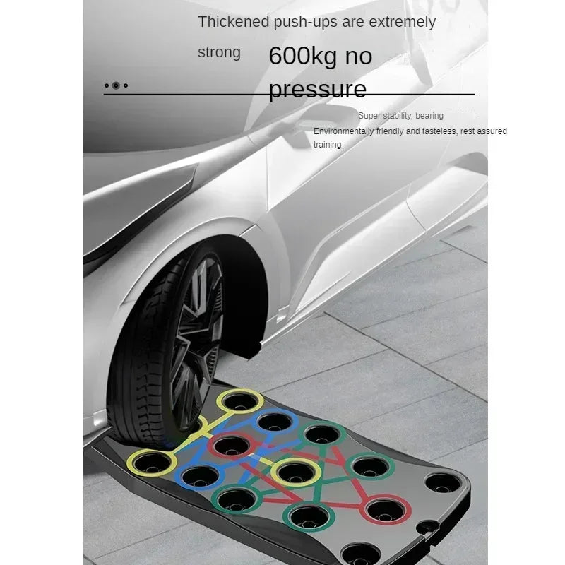 Foldable Push-Up Board Set – Portable Multi-Function Station w/ Handles
