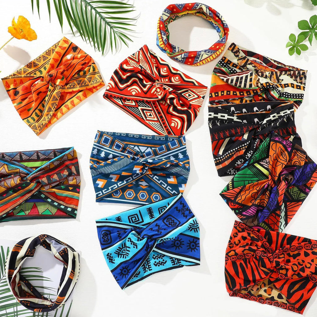 🧘‍♀️ Bohemian Yoga Headband – Wide High Strength African Style Wrap
