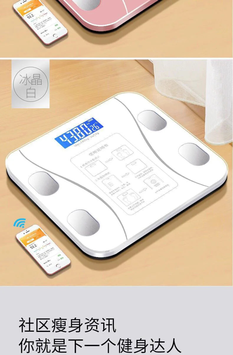 Smart Body Fat Scale Bluetooth – Digital Weight, BMI & Health Tracker App