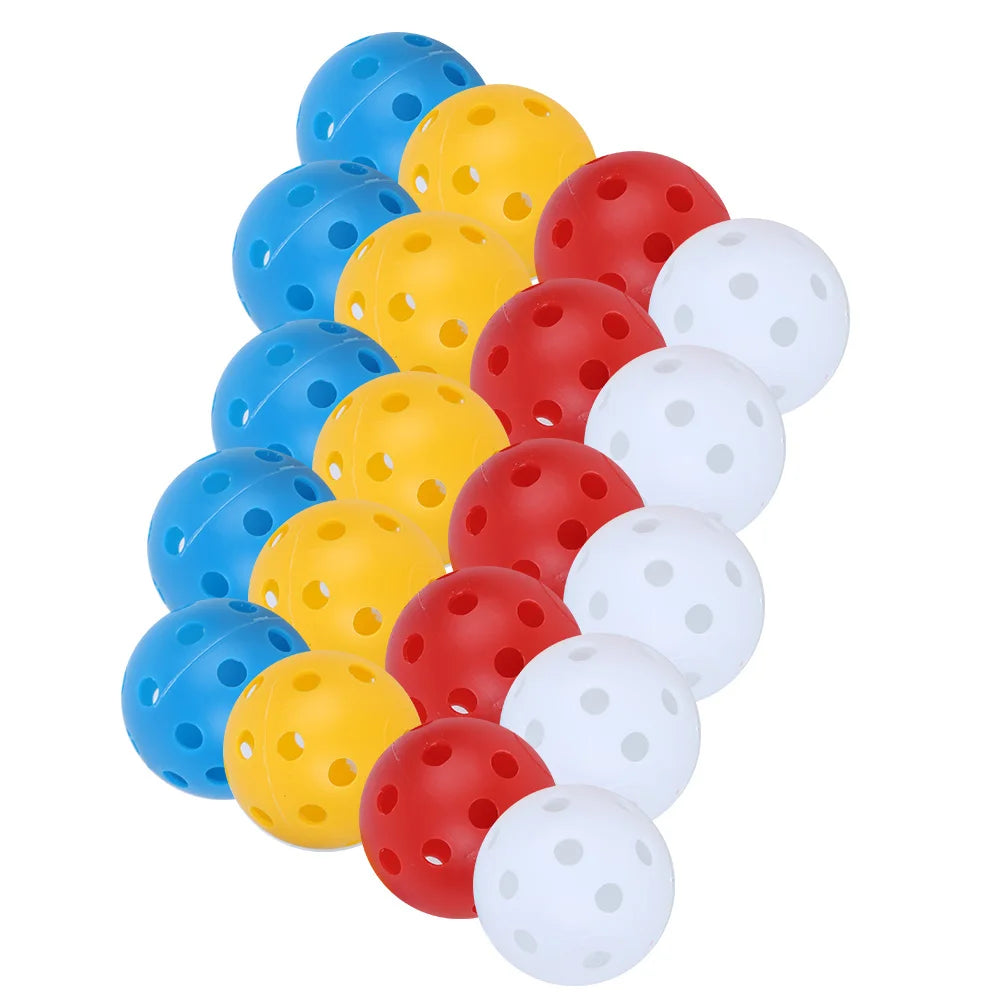 🏌️‍♂️ 20pcs Plastic Airflow Golf Balls – Colorful Hollow Practice Balls