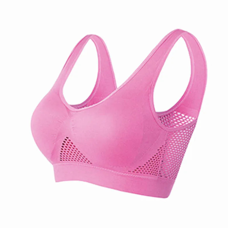 👙 Hollow Out Sports Bra – S–6XL Seamless Padded Gym Fitness Top