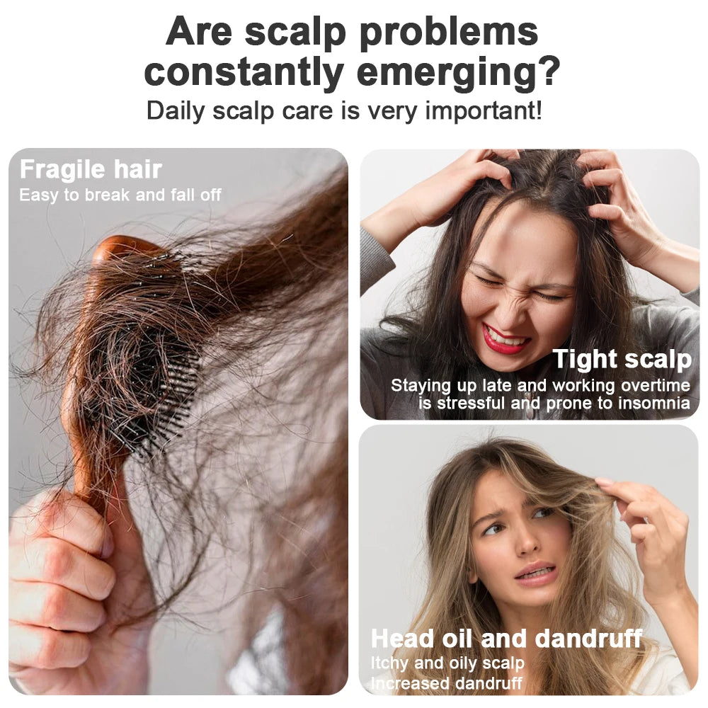 Electric Scalp Massager Comb – 4-Mode Hair Oil Applicator for Growth & Relaxation