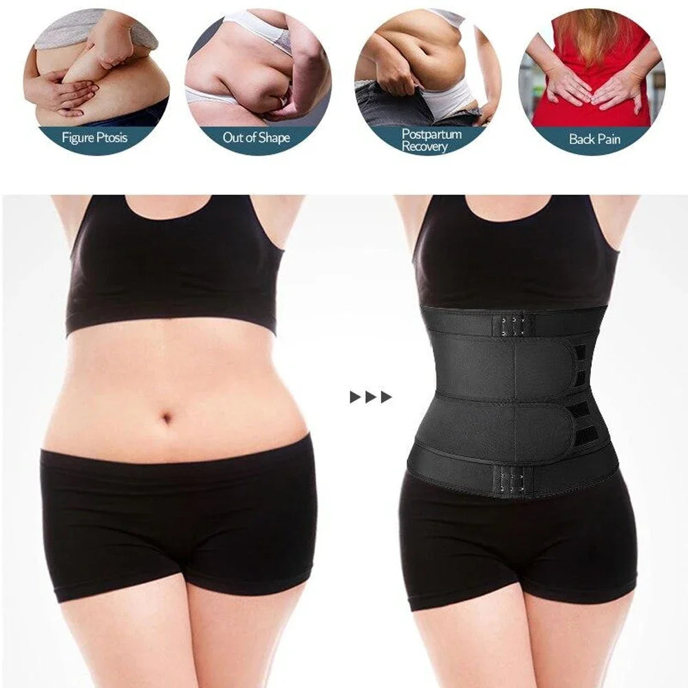 🏋️‍♀️ Waist Trainer Sauna Belt – Tummy Control Workout Girdle for Men & Women