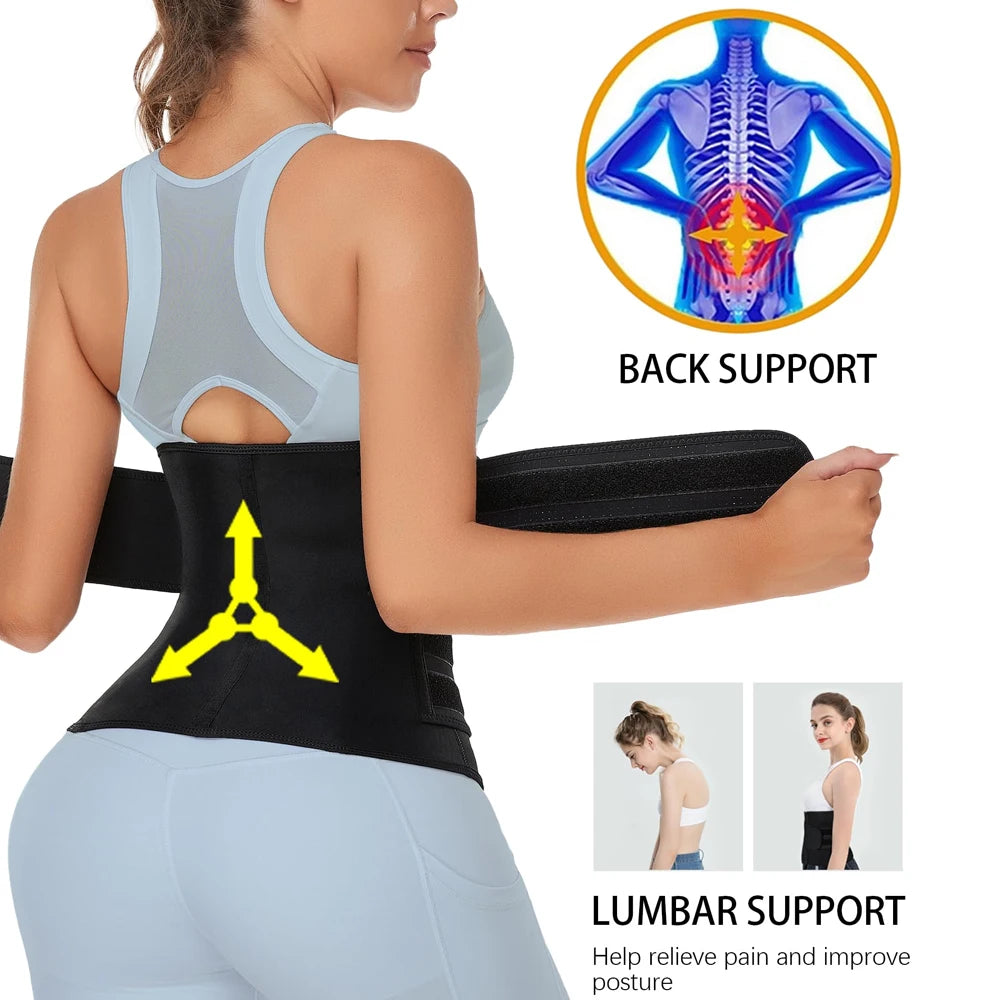 🏋️‍♀️ Waist Trainer Sauna Belt – Tummy Control Workout Girdle for Men & Women