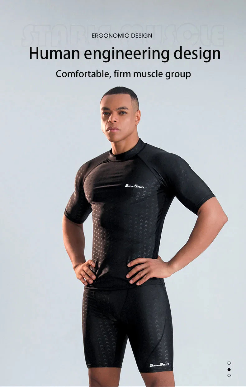 🩲 Men’s Quick-Dry Swim Shorts – Loose Fit Plus Size 5/4 Trunks