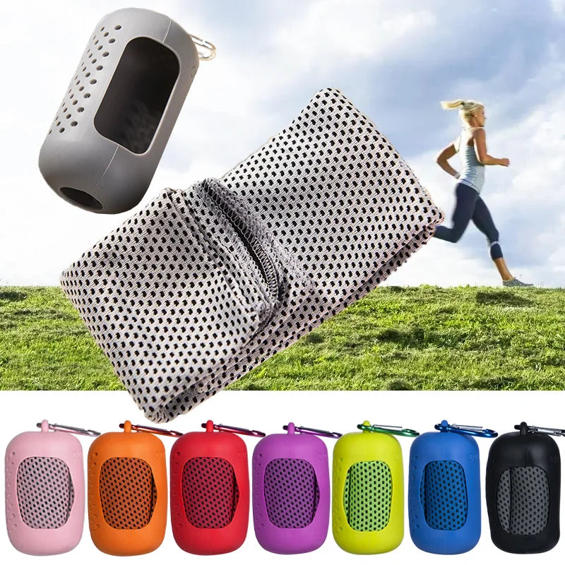 🧊 Cooling Ice Towel – Quick-Dry Microfiber Sports Towel for Fitness, Outdoor, Camping & Sweat Wiping