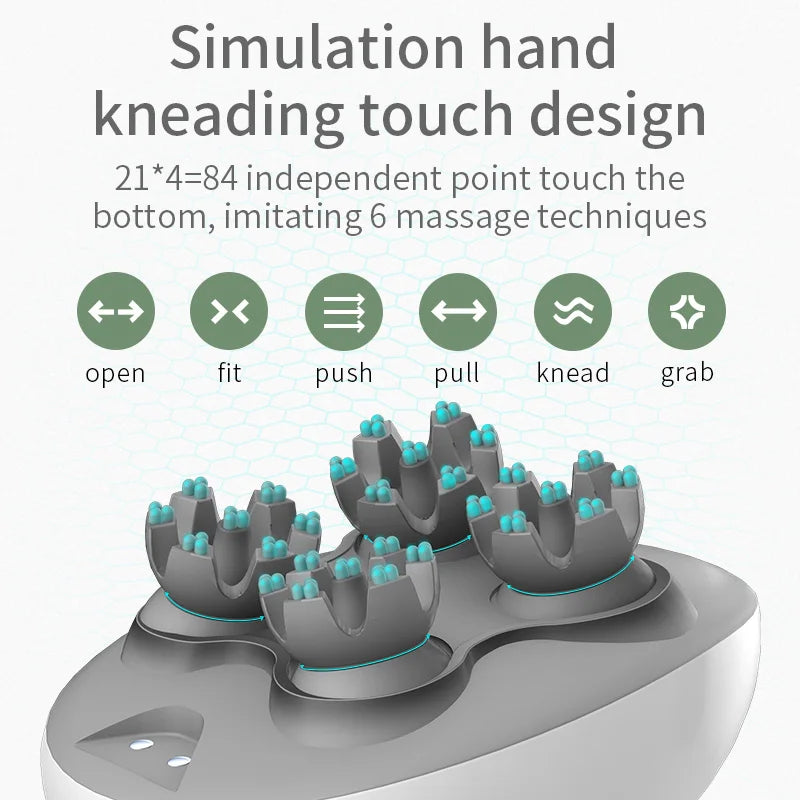 Electric Scalp Head Massager Waterproof Vibration Kneading Massage Tool for Hair & Pet