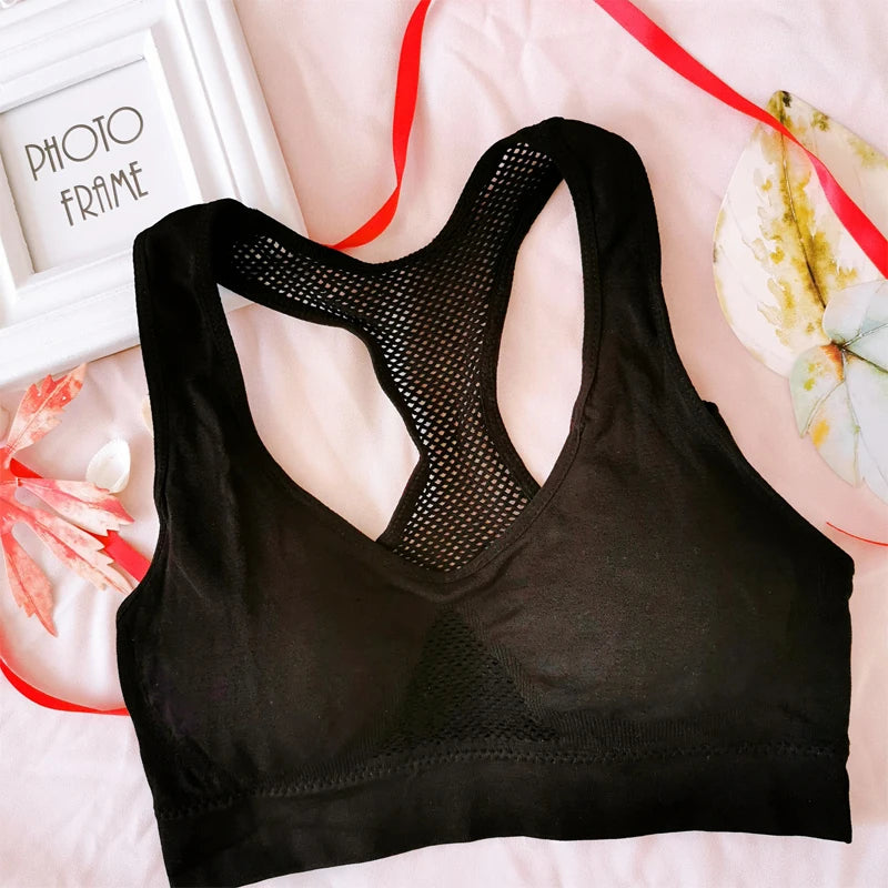 💪 Seamless Sports Bra – Shockproof, Breathable, Double-Layer Fit