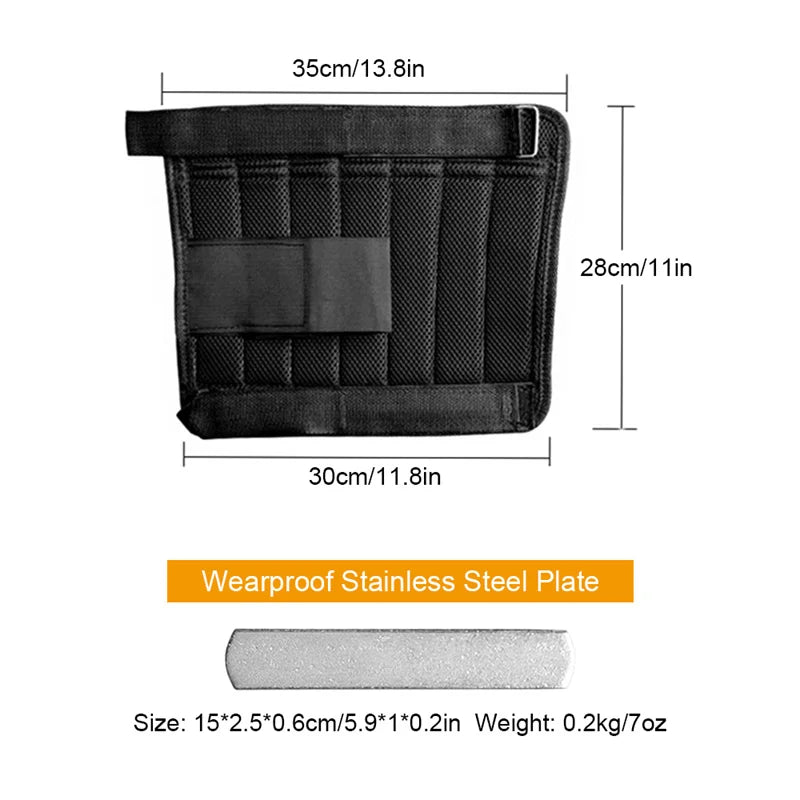 🔹 Adjustable Weighted Vest Set – 15–50kg Bodybuilding Gear