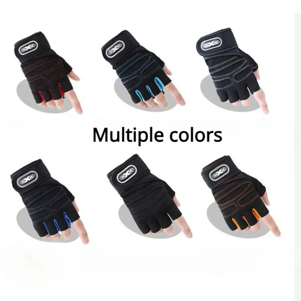 Outdoor Sport Gloves – Long Fingerless Gym & Cycling Gloves with Wrist Guard Support