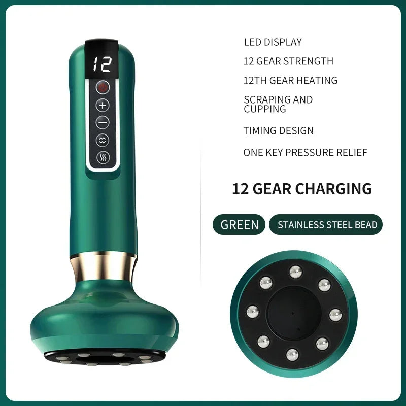 Tricolor Electric Gua Sha Massager – Anti-Cellulite Vacuum Therapy Cup