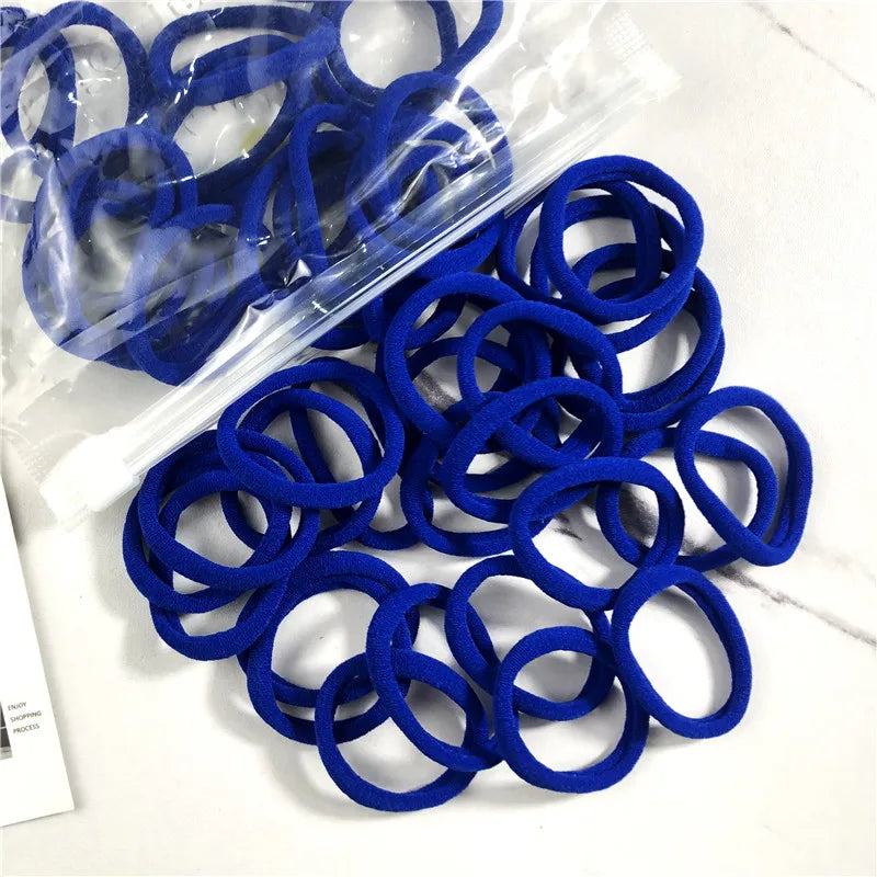 20/50PCS Hair Ties Set – Simple Elastic Rubber Bands for Women Girls Ponytails (4cm)