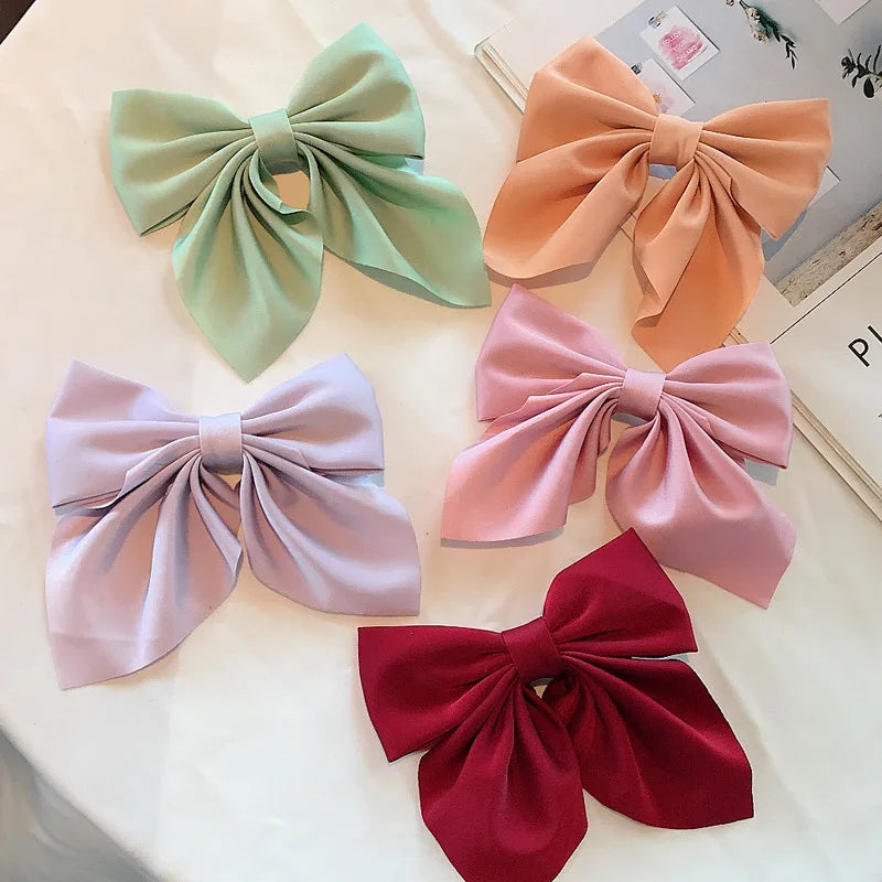 Satin Bow Hair Clips – Cute Butterfly Style Hairpins for Girls & Women, Elegant Hair Accessories