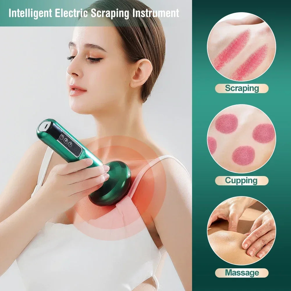 Tricolor Electric Gua Sha Massager – Anti-Cellulite Vacuum Therapy Cup