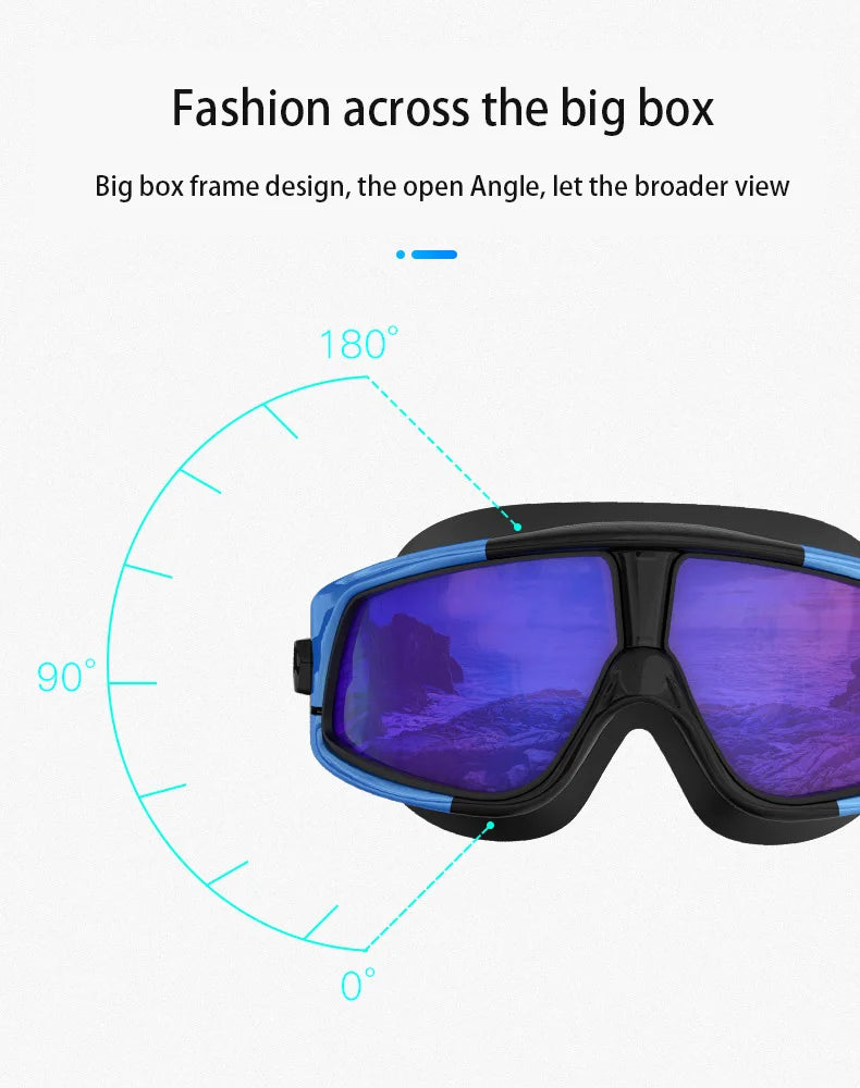 🥽 HD Anti-Fog Swimming Goggles – Large Frame