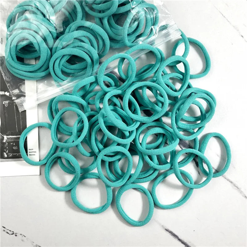20/50PCS Hair Ties Set – Simple Elastic Rubber Bands for Women Girls Ponytails (4cm)