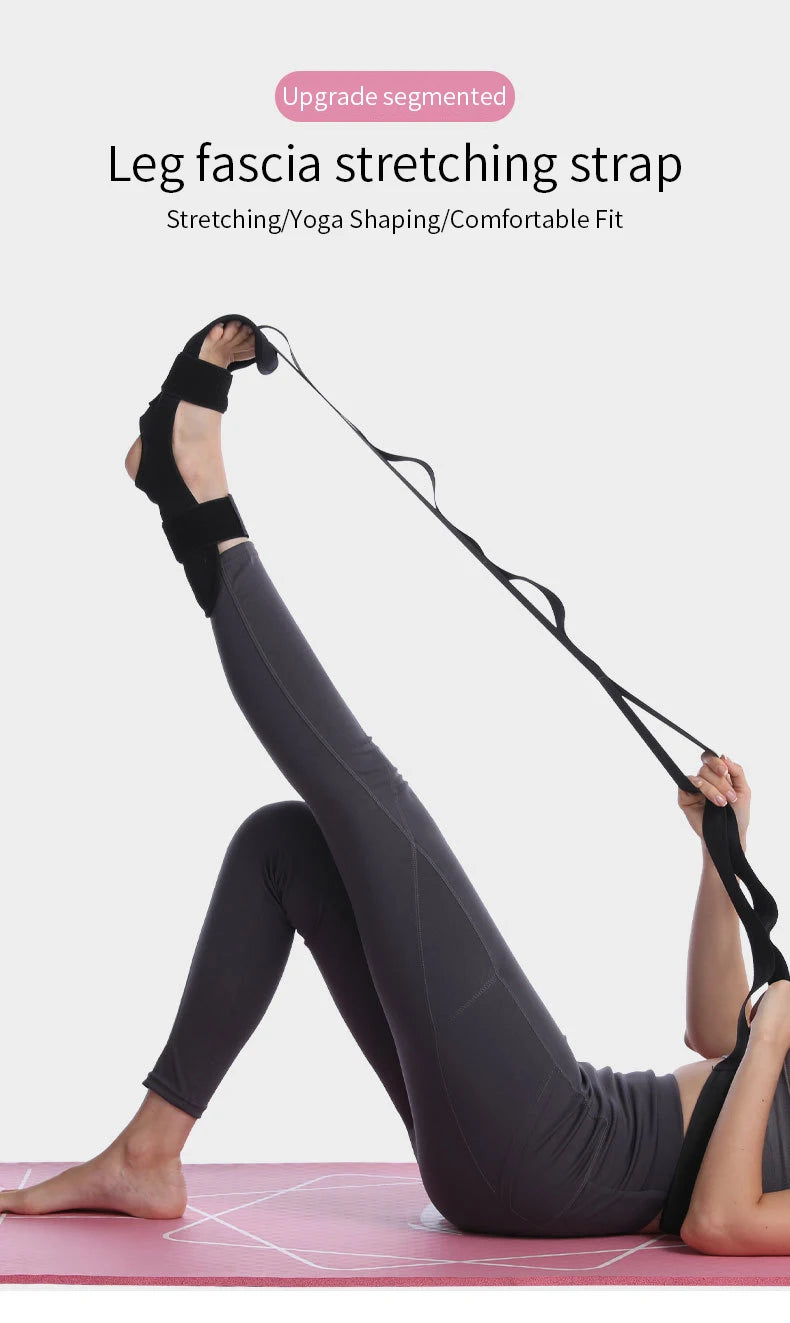 🧘 Yoga Leg Stretcher Strap – Flexibility Trainer for Legs, Rehab, and Plantar Fasciitis Relief