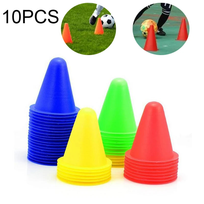 🚧 10PCS Skate Marker Cones – Soft Obstacle Cones for Rollerskates Football & Soccer