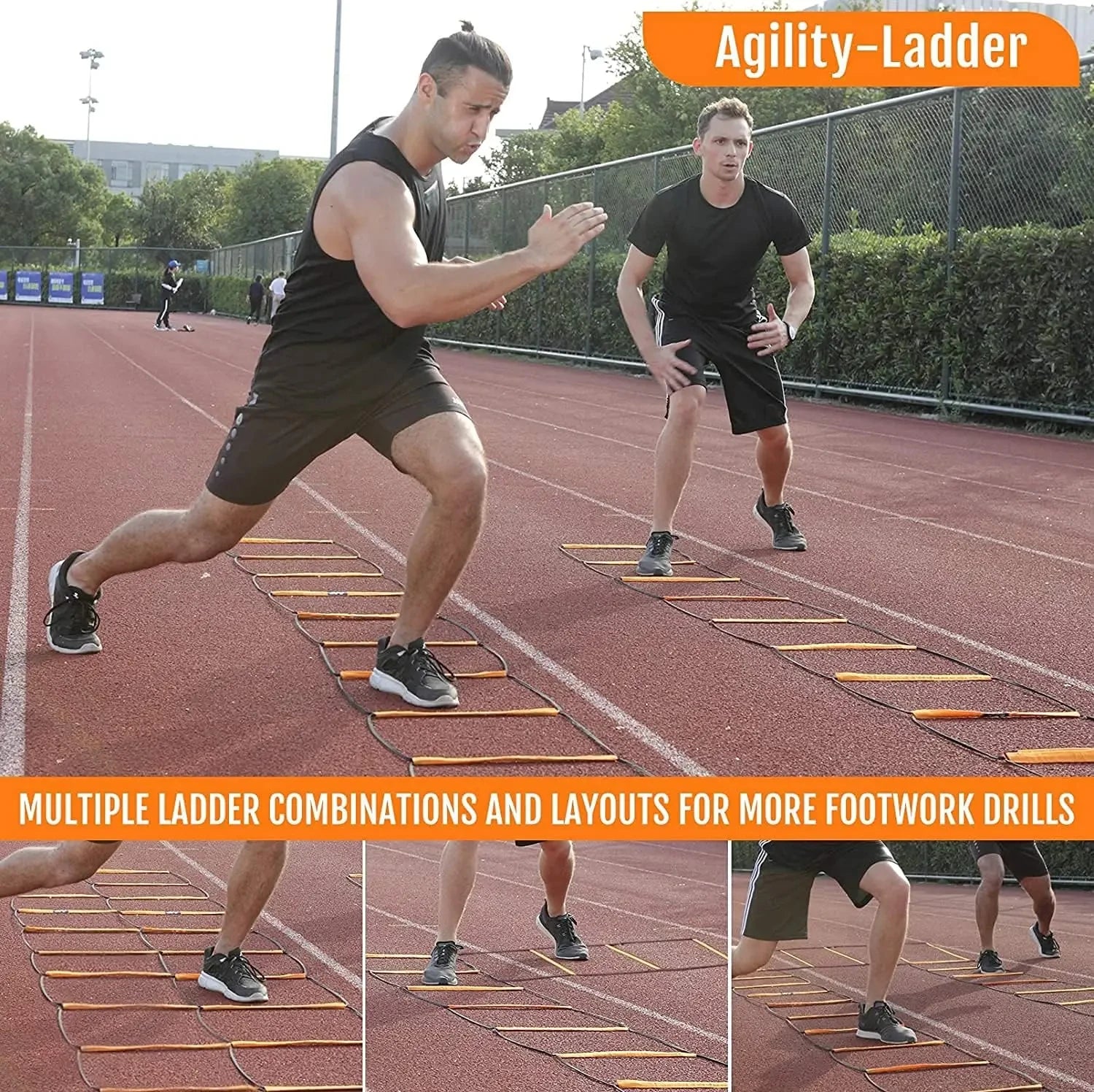 Dual-Use Agility Ladder – Football Soccer Speed & Jump Training Ladder for Sports