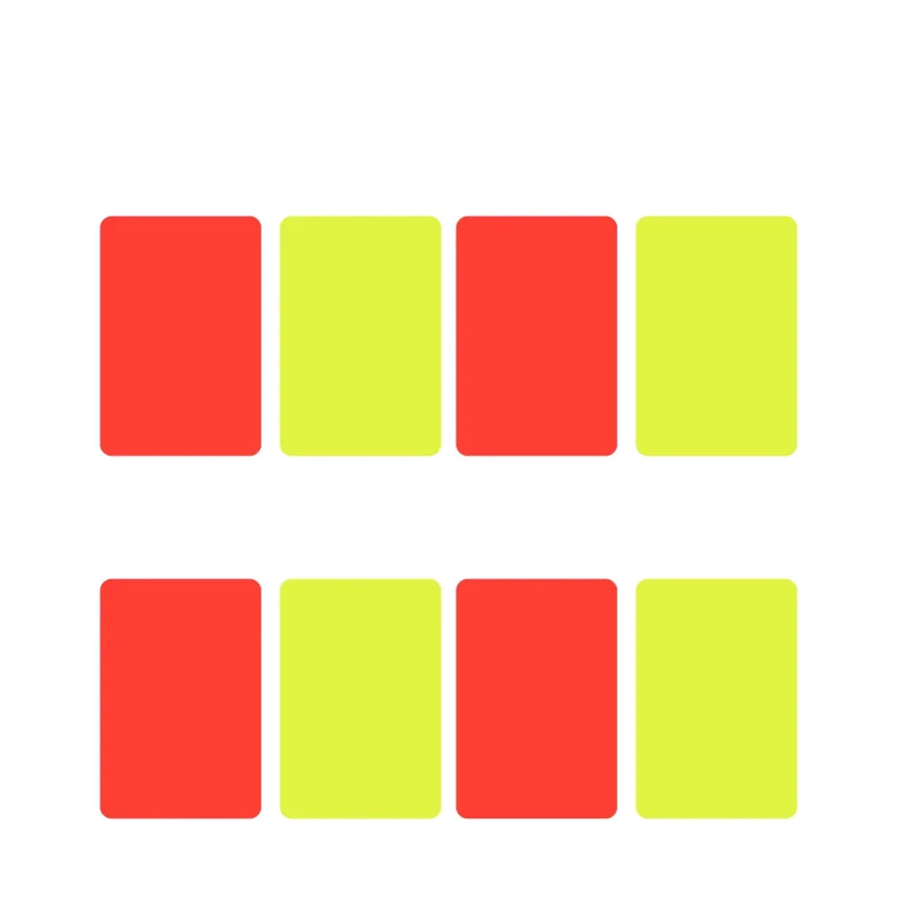 🟥🟨 2/10pcs PVC Referee Red Yellow Cards – Soccer Match Warning Tools