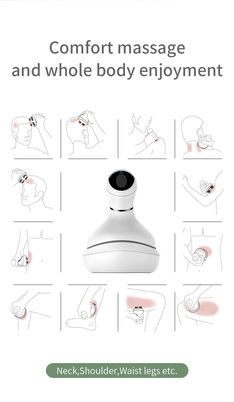 Electric Scalp Head Massager Waterproof Vibration Kneading Massage Tool for Hair & Pet