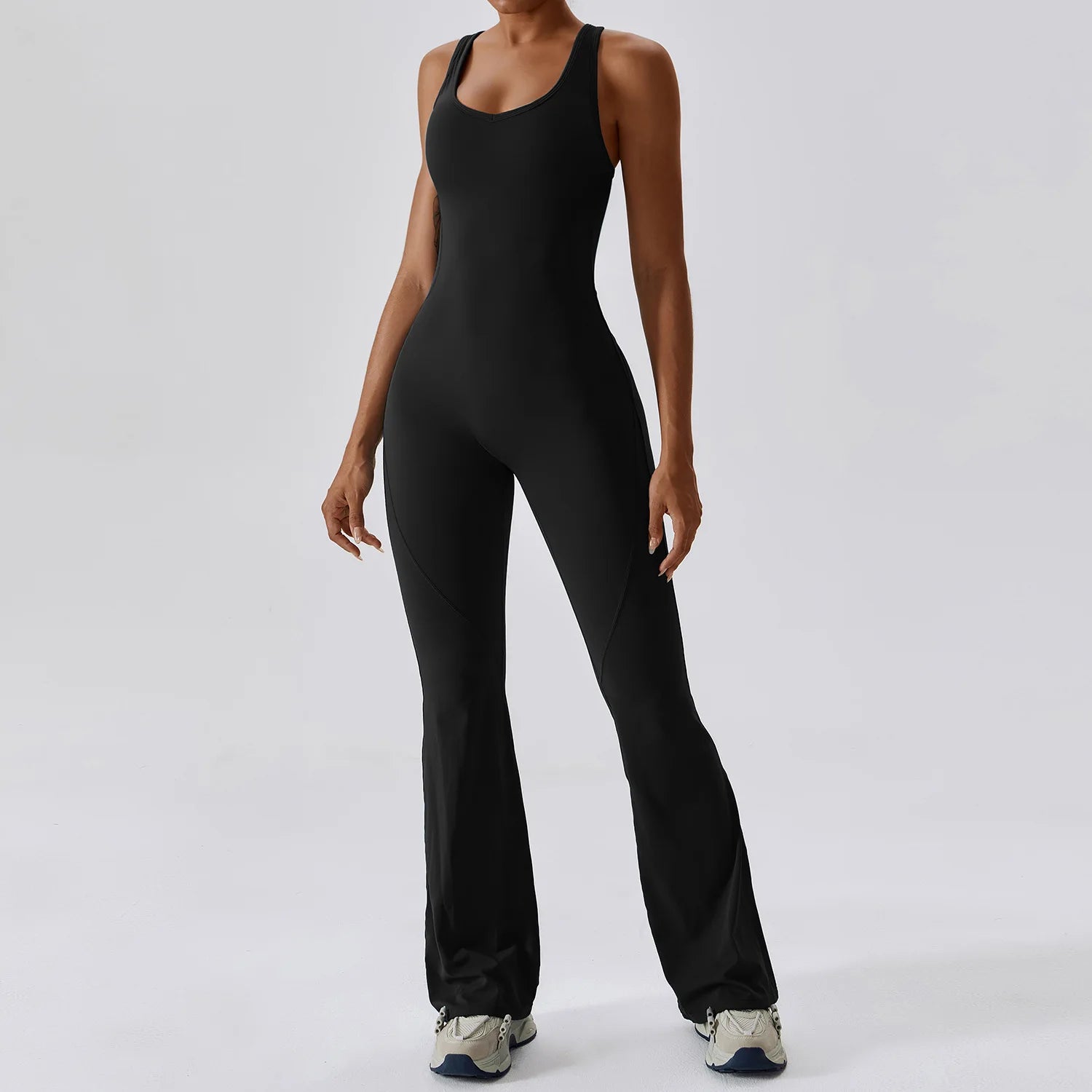 🧘 One-Piece Yoga Jumpsuit – Women’s Butt-Lifting Fitness Bodysuit