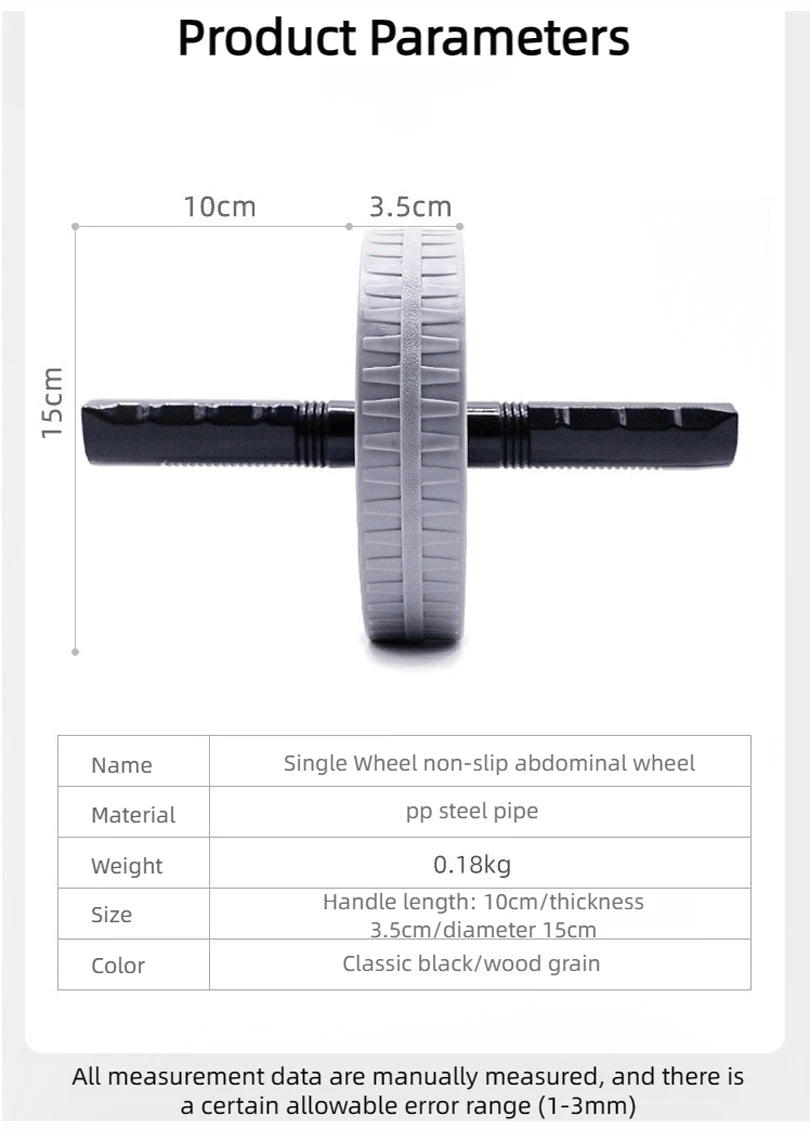 Ab Roller Wheel Heavy-Duty Non-Slip Silent Core Trainer for Home Fitness
