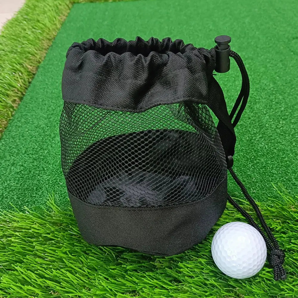 Tennis/Golf Ball Holder Pouch – Nylon Ball Carry Bag with Clip