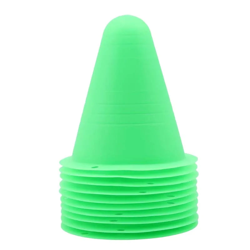 10PCS Skate Marker Cones – Soft Training Obstacle Cones for Roller Skates, Football & Soccer
