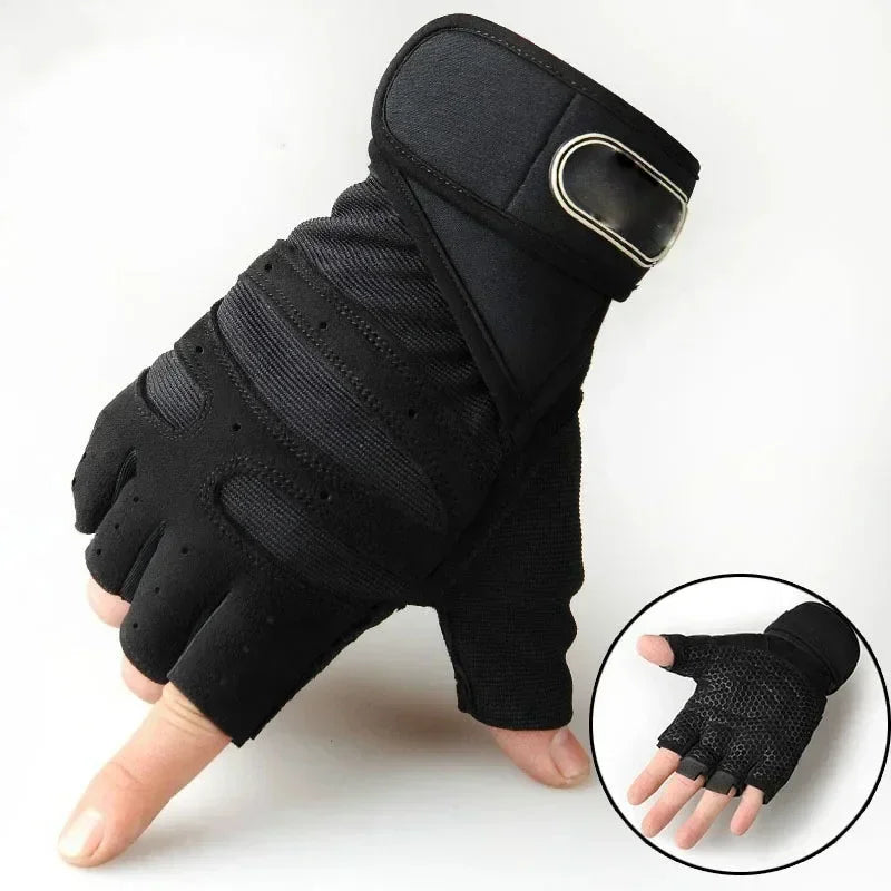 Outdoor Sport Gloves – Long Fingerless Gym & Cycling Gloves with Wrist Guard Support