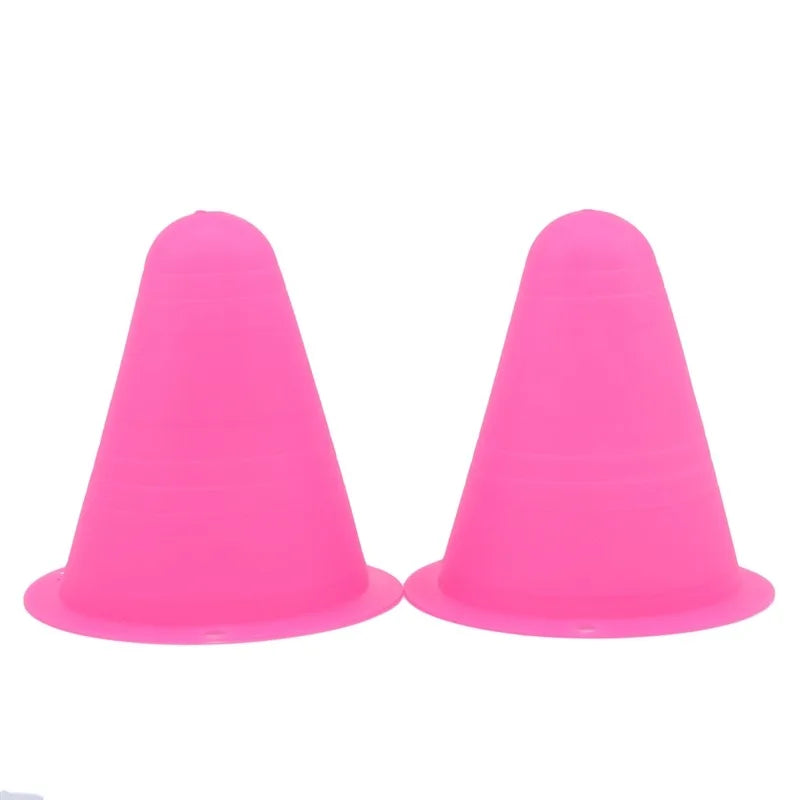 10PCS Skate Marker Cones – Soft Training Obstacle Cones for Roller Skates, Football & Soccer