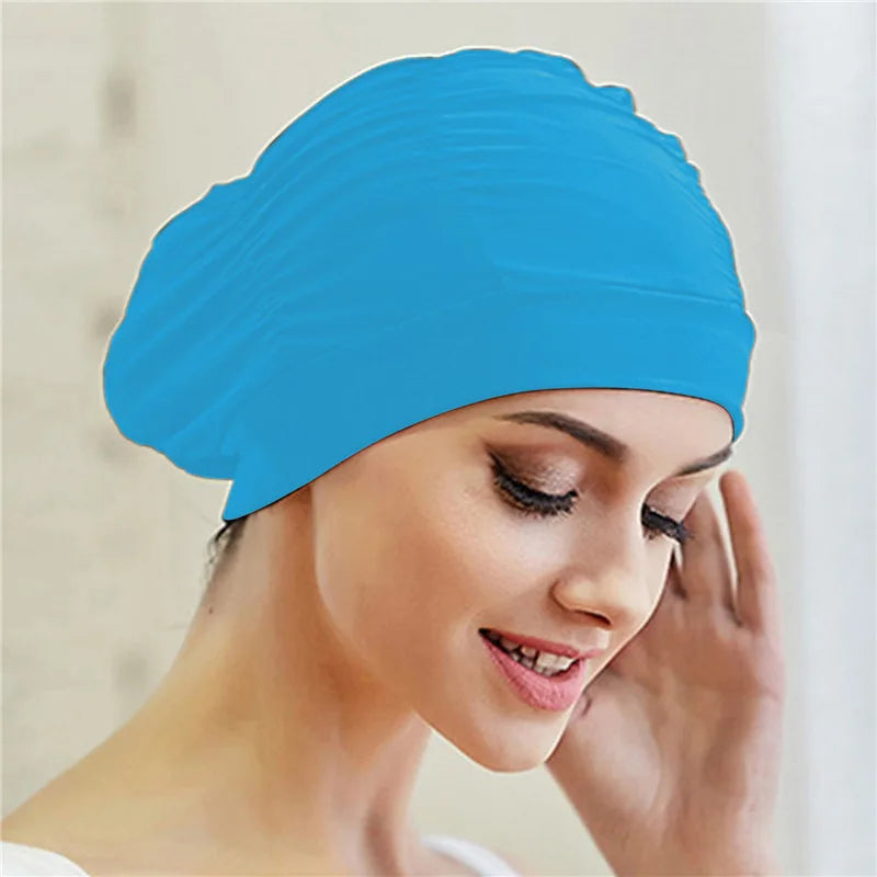 🏊‍♀️ Stretch Swimming Cap for Women & Girls