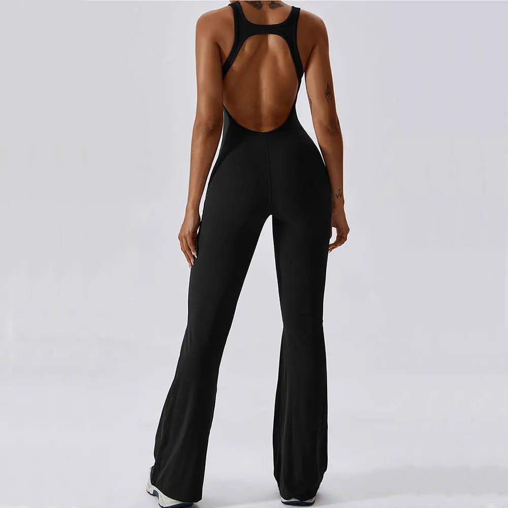 Women’s One-Piece Yoga Jumpsuit – Butt-Lifting Fitness Bodysuit for Workout & Gym