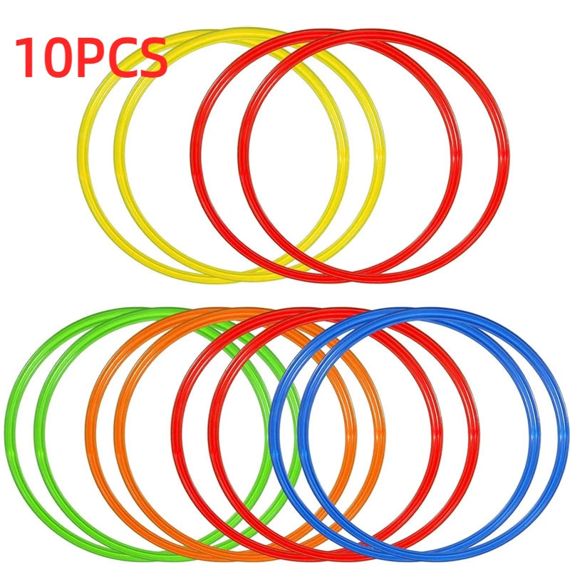 10PCS Agility Training Rings – Speed & Footwork Training Equipment for Soccer & Sports