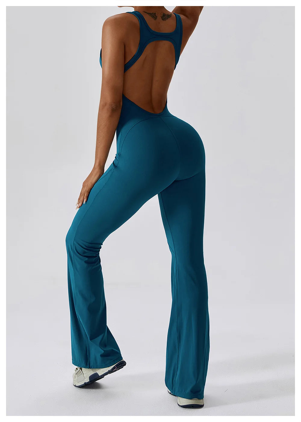 🧘 One-Piece Yoga Jumpsuit – Women’s Butt-Lifting Fitness Bodysuit