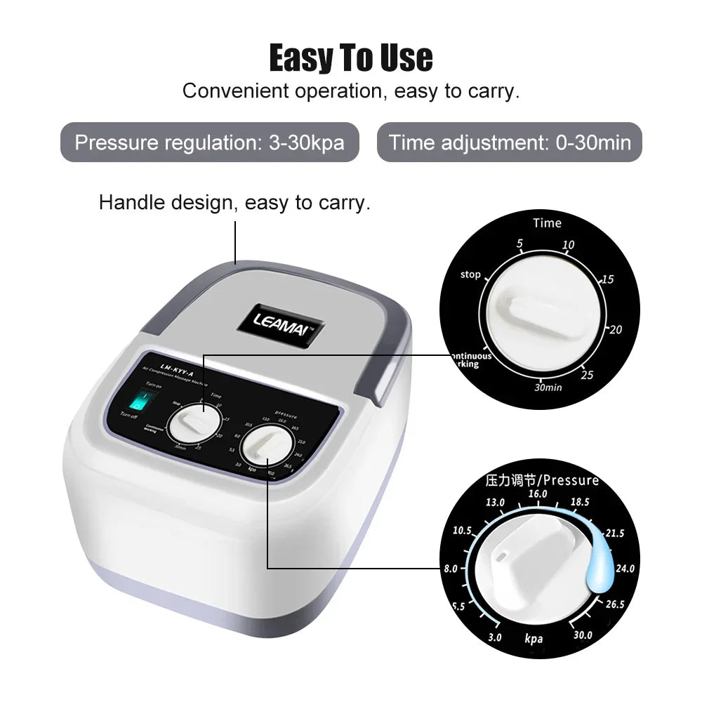 6-Cavity Air Compression Massager Parts – Leg Calf Waist Arm Lymph Drainage Accessories