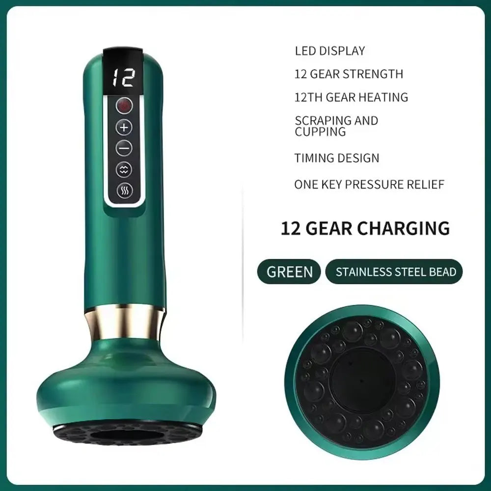 Tricolor Electric Gua Sha Massager – Anti-Cellulite Vacuum Therapy Cup