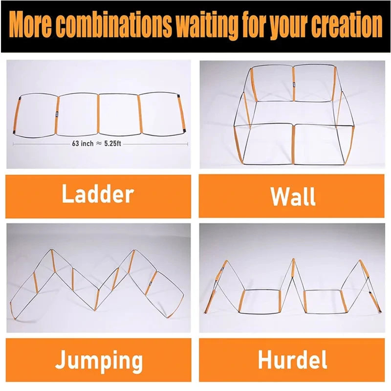 Dual-Use Agility Ladder – Football Soccer Speed & Jump Training Ladder for Sports