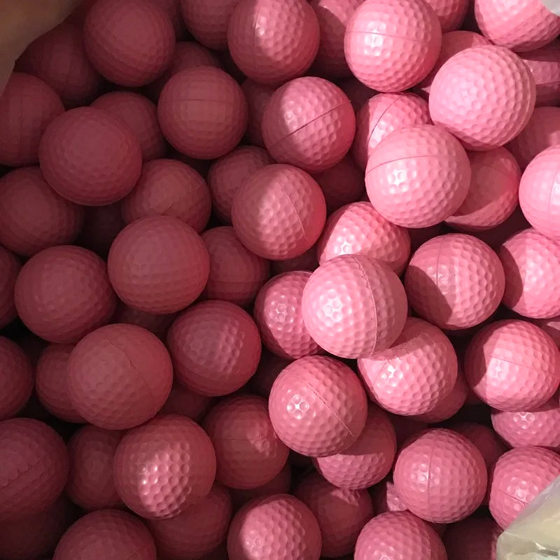 20pcs PU Foam Golf Balls – Yellow Elastic Indoor/Outdoor Practice Balls
