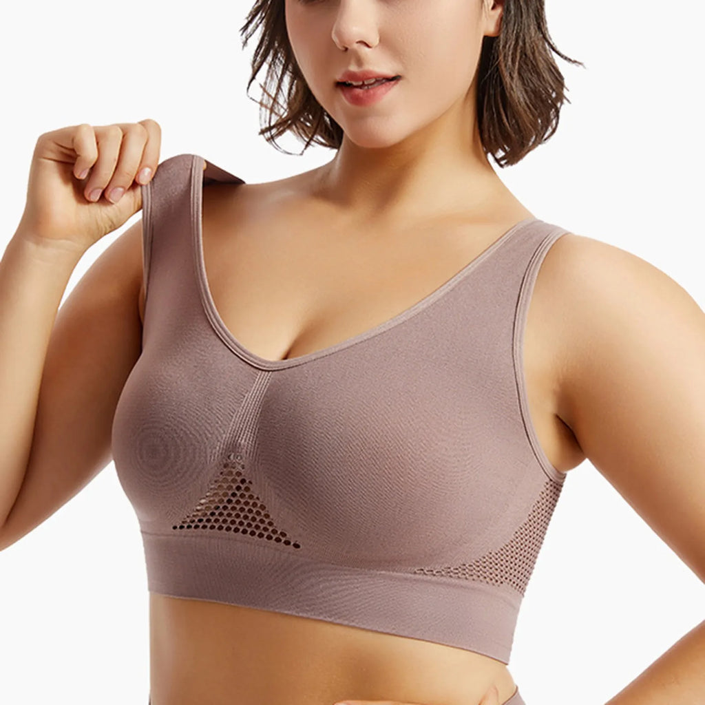Women’s Zipper Front Sports Bra – Padded Workout Fitness Crop Top for Yoga & Gym