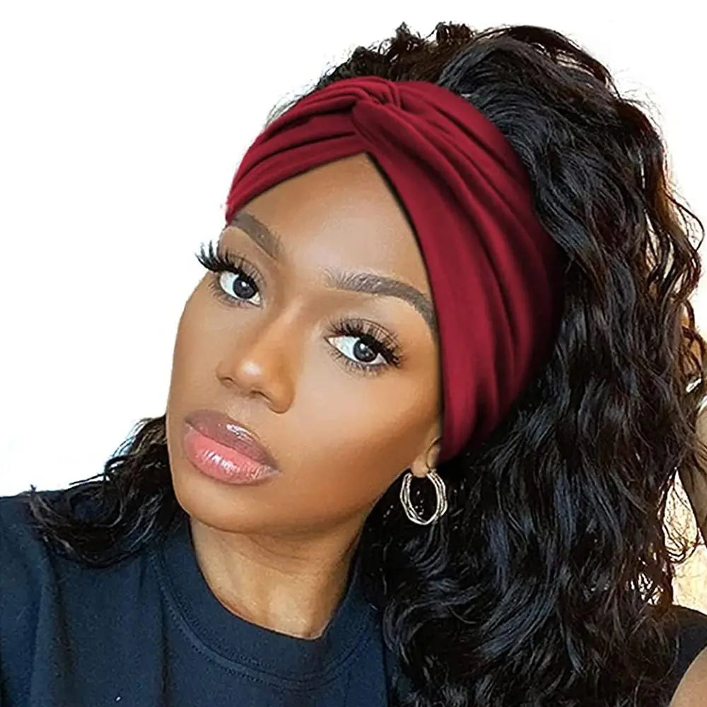 Colorful Wide Workout Headbands – Extra Large Boho Turban Wraps
